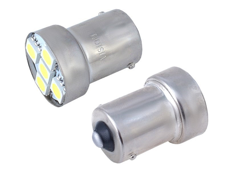 Izzó VISION R5W R10W BA15s 12V 5x 5050 SMD LED fehér 1 db – kép 2