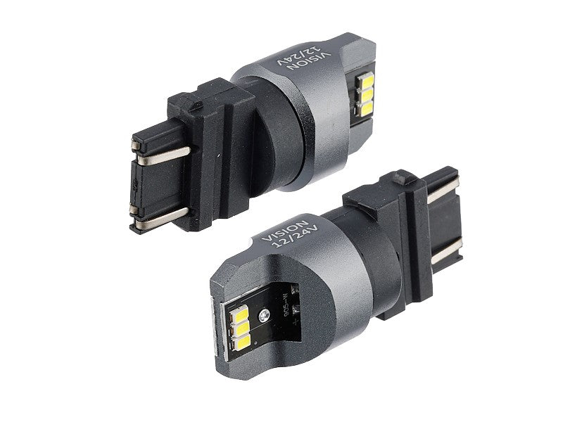 Izzó VISION P27 7W T25 1224V 6x 3020 SMD LED nem poláris CANBUS fehér 2 db – kép 2