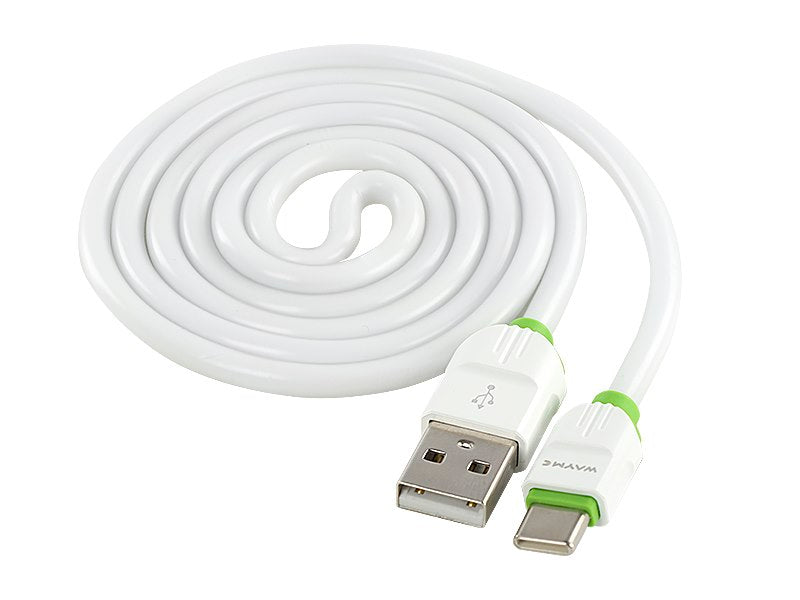 WAYME töltő és szinkronizáló kábel szilikon kerek 100 cm USB> USB C – kép 2