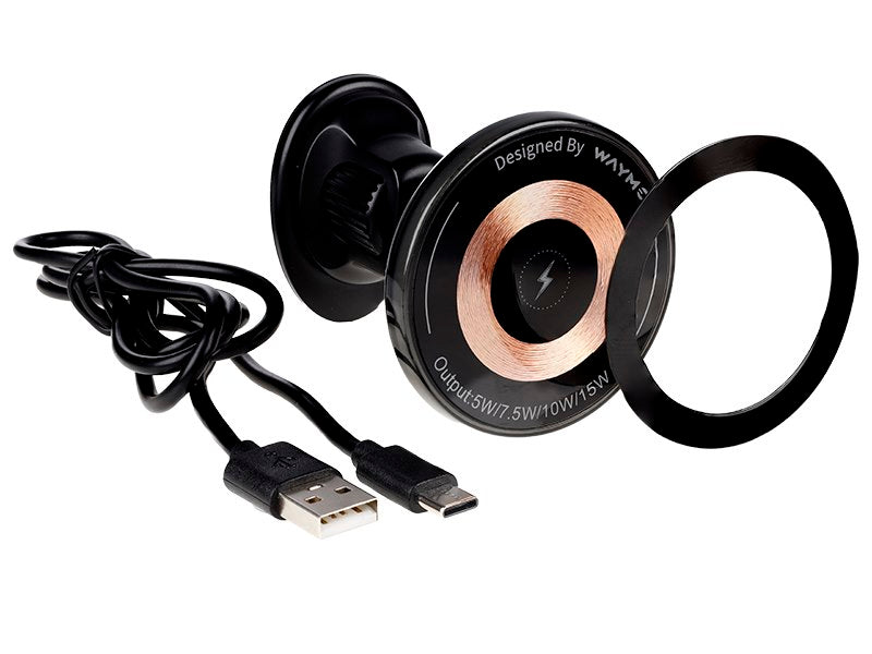 WAYME Mágneses szellőzőtartó 15W os induktív töltővel USB C > USB C kábel 100 cm – kép 2