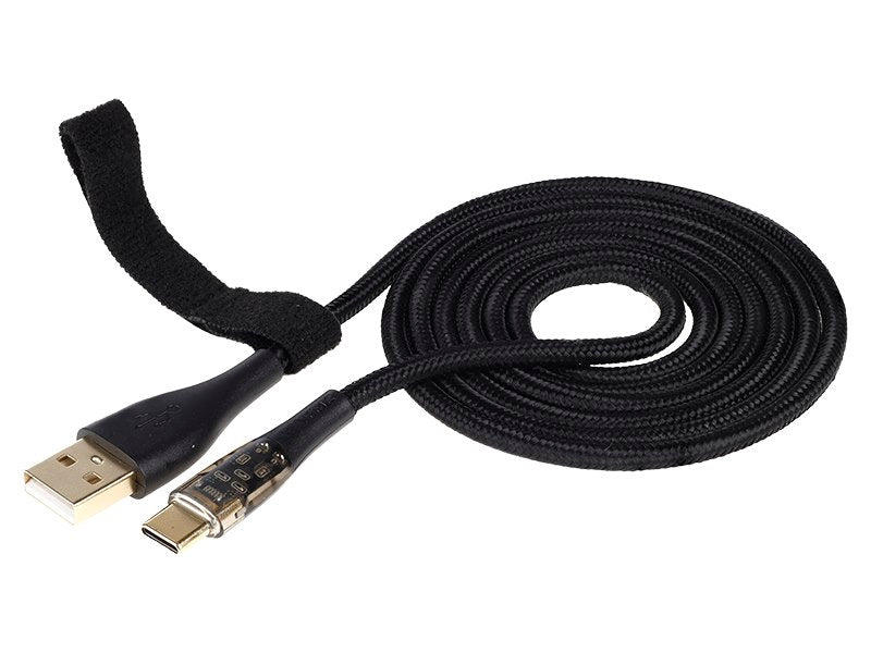 WAYME Mikroszálas fonott töltő és szinkronizáló kábel 120 cm USB > USB C max 30W – kép 2