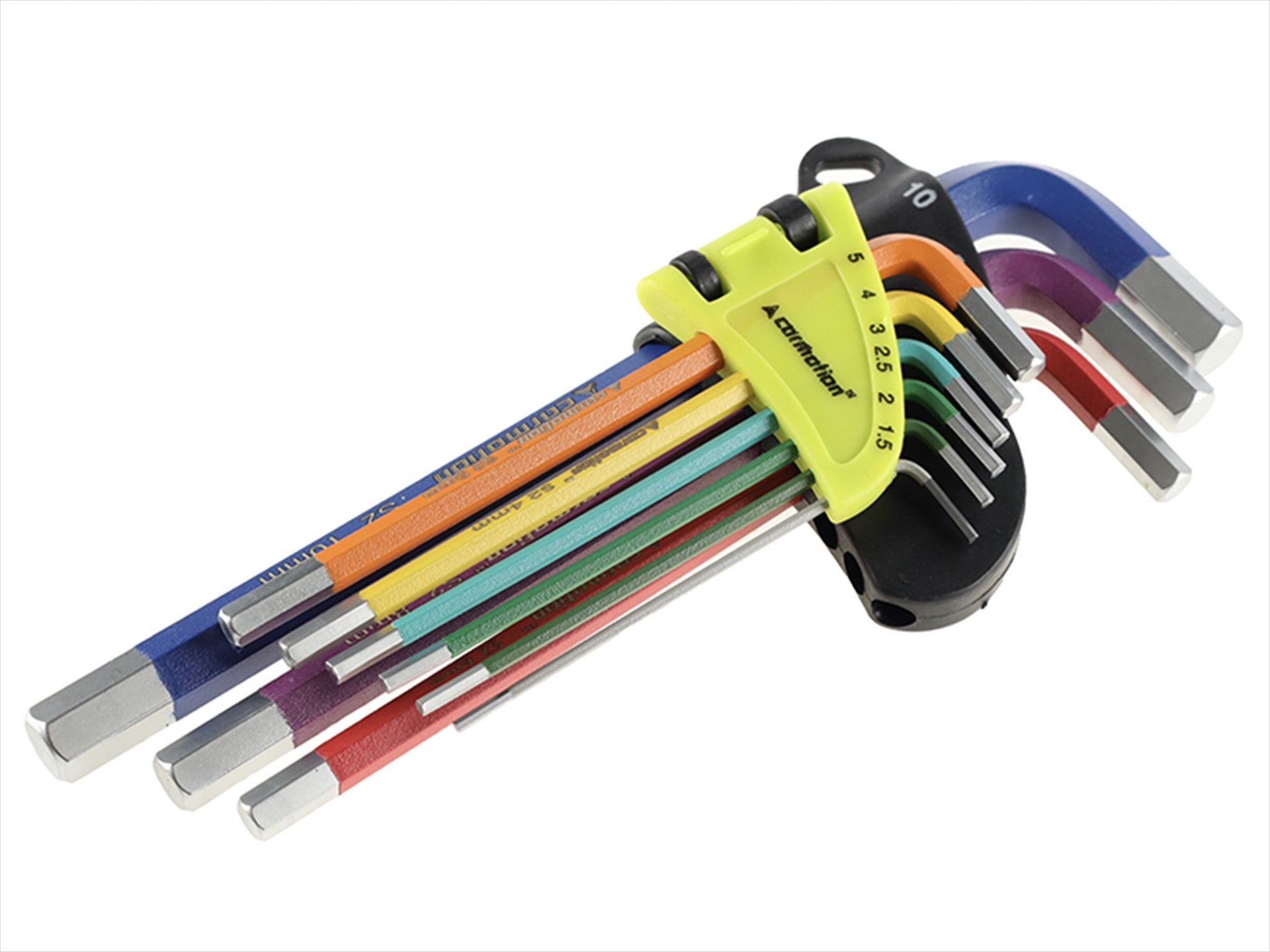 Hatlapos kulcsok, 230 mm, 1,5 - 10 mm-es méret, 9 db, vegyes színben