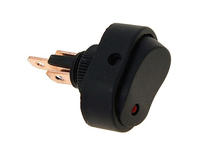 DC billenőkapcsoló piros LED-del, max. 30A