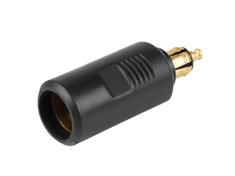 Adapter DIN dugóval és EURO aljzattal, 12/24V max. 16A, rövid