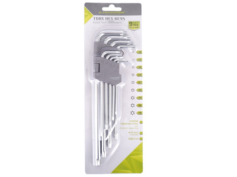 Torx hatlapkás kulcsok 230mm T10 T50 9 db – kép 2