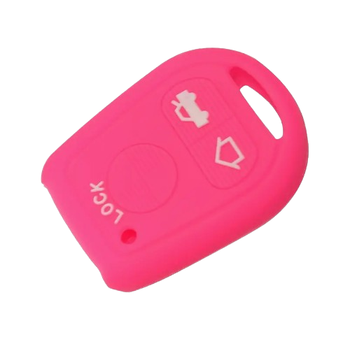 BMW kulcs szilikon tok 3 gombos Pink