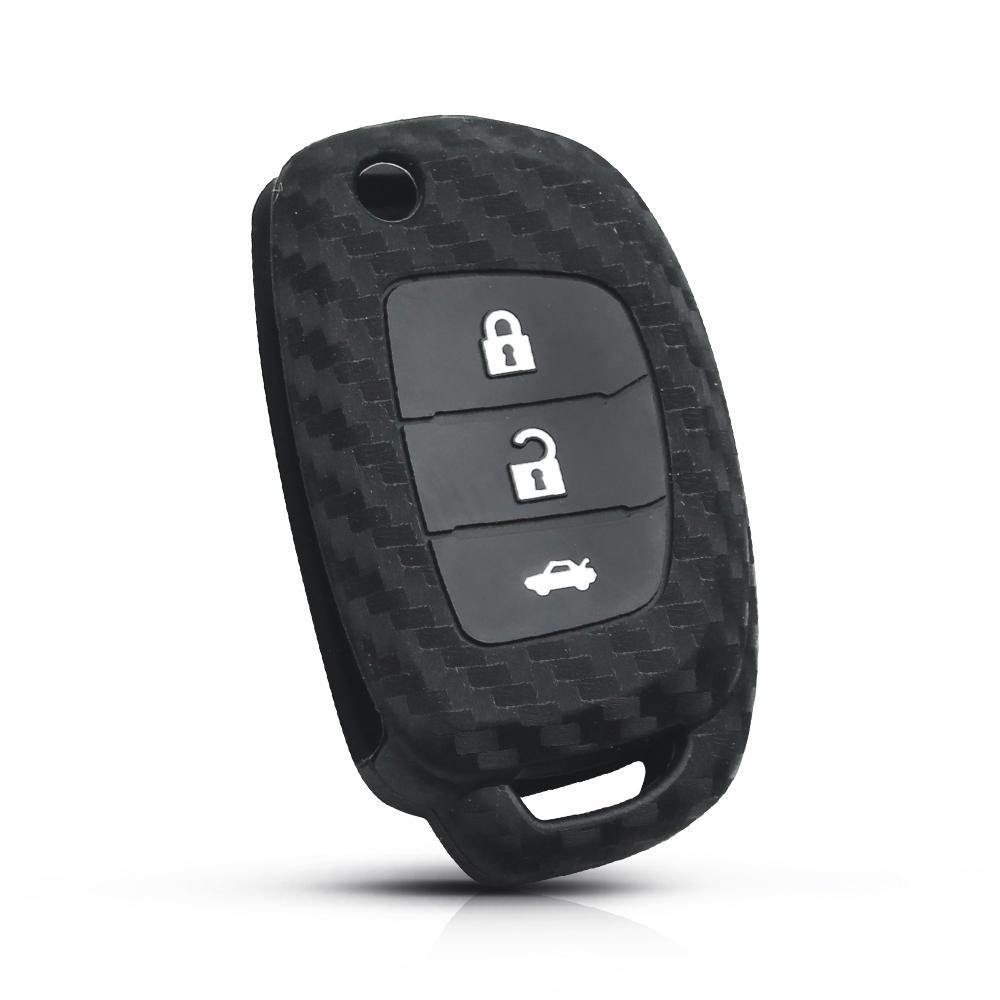 Kia szilikon tok 3 gombos carbon