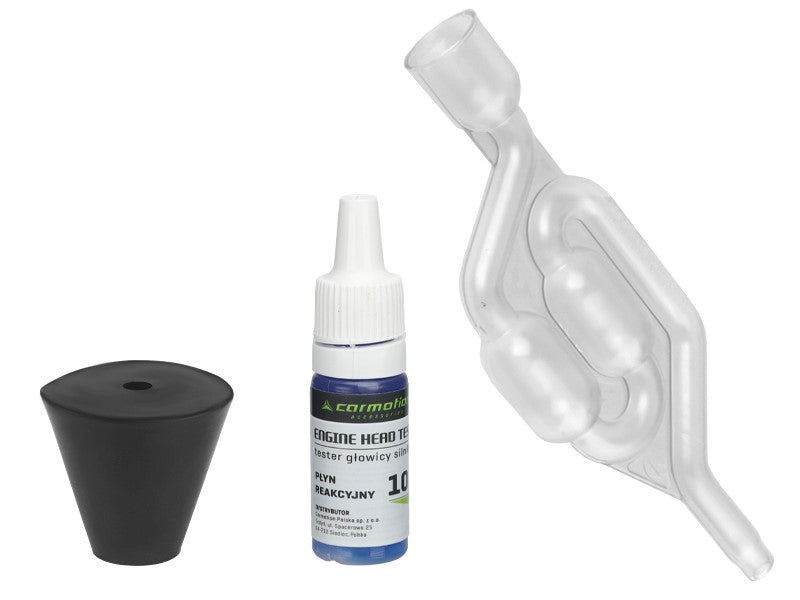 CO2 fejtömítés szivárgásvizsgáló + 10ml reakciófolyadék + 25-55mm adapter