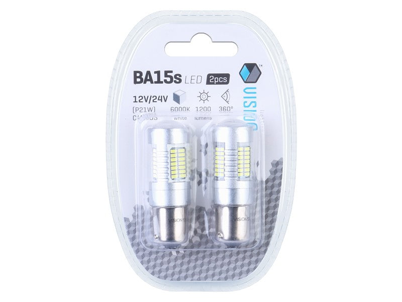Izzó VISION P21W BA15s 1224V 52x 4014 SMD LED lencsével CANBUS fehér 2 db – kép 3