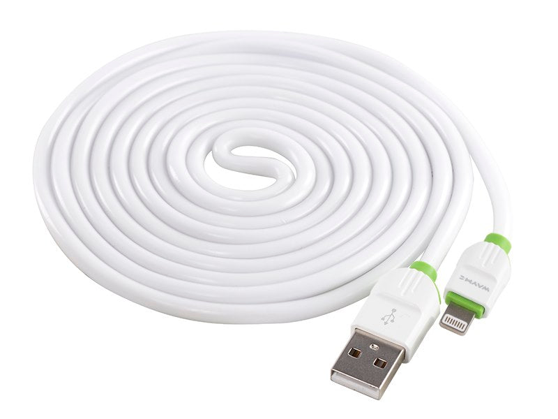 WAYME töltő  és szinkronizáló kábel  szilikon lapos 200 cm USB> Lightning – kép 2