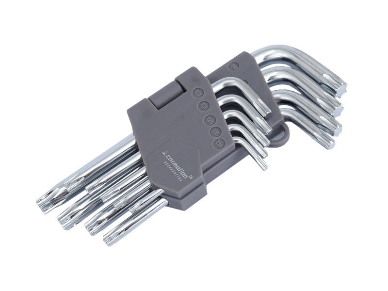 Torx hatlapos kulcsok 130mm, T10-T50, 9 db