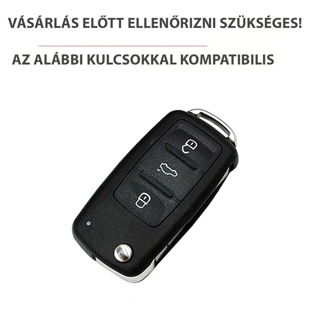 VW kulcs TPU tok 3 gombos - Szürke