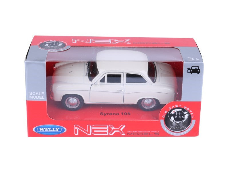 1:34 es modell PRL Syrena 105 krémszínű A884S105K – kép 3