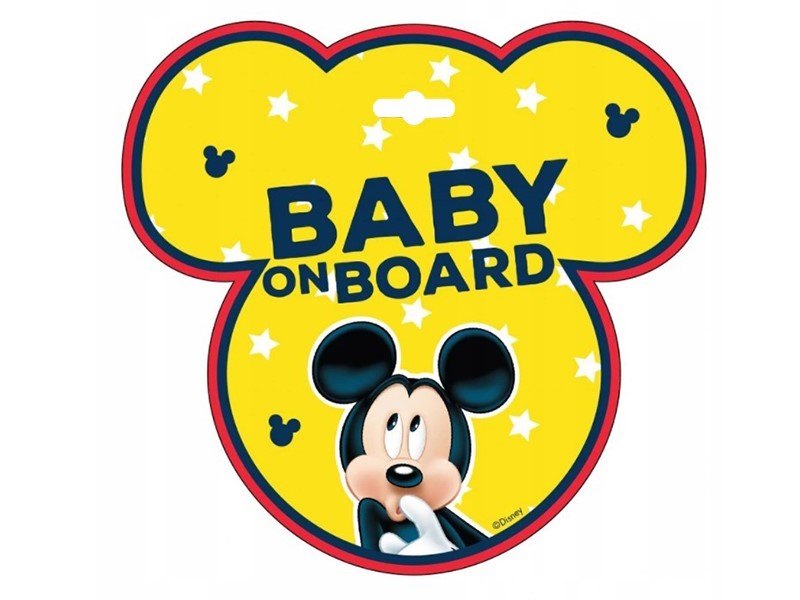 Baby on Board tányér, Mickey