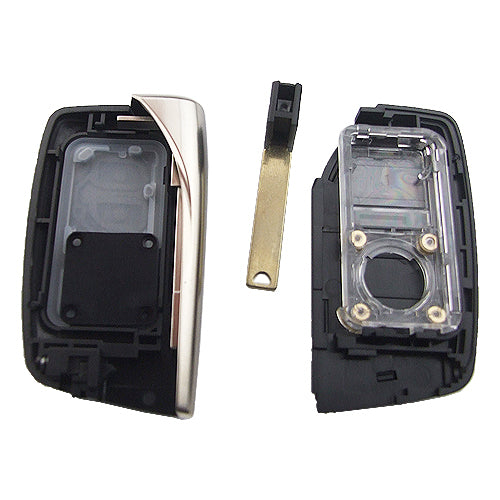 Fekete színű, 4 gombos Lexus kulcs, kulcsház szétszedve.