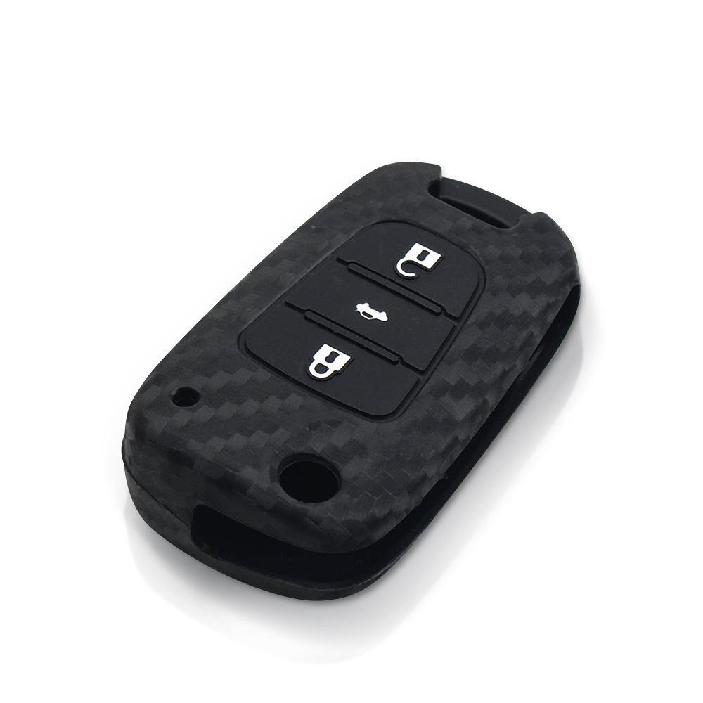 Kia szilikon tok 3 gombos Carbon