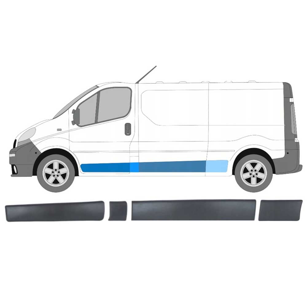 Opel Vivaro bal oldali díszléc szett 2001-2013