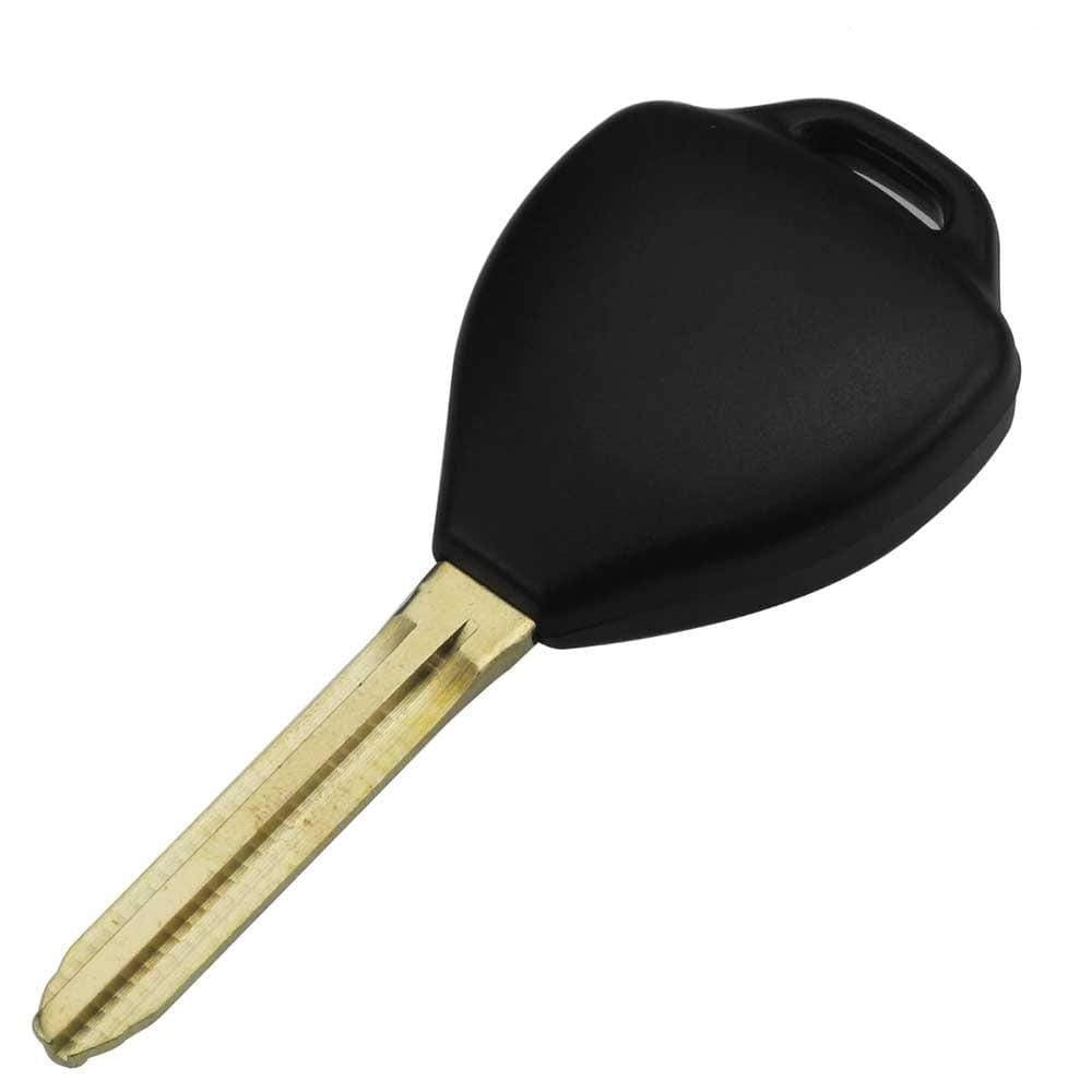Fekete színű, 4 gombos Toyota kulcs hátulja.